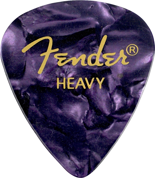 Fender Premium Celluloid 351 Shape Picks, Heavy, Purple Moto, 144-Pack