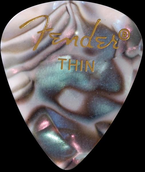 Fender Premium Celluloid 351 Shape Picks, Thin, Abalone, 144-Pack