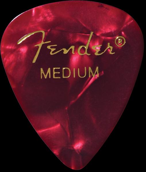 Fender Premium Celluloid 351 Shape Picks, Medium, Red Moto, 144-Pack