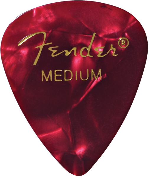 Fender Premium Celluloid 351 Shape Picks, Medium, Red Moto, 144-Pack