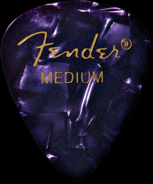 Fender Premium Celluloid 351 Shape Picks, Medium, Purple Moto, 144-Pack