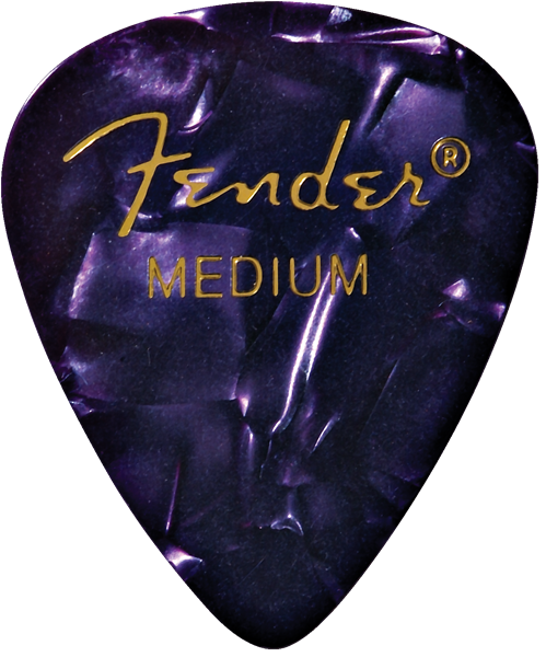 Fender Premium Celluloid 351 Shape Picks, Medium, Purple Moto, 144-Pack