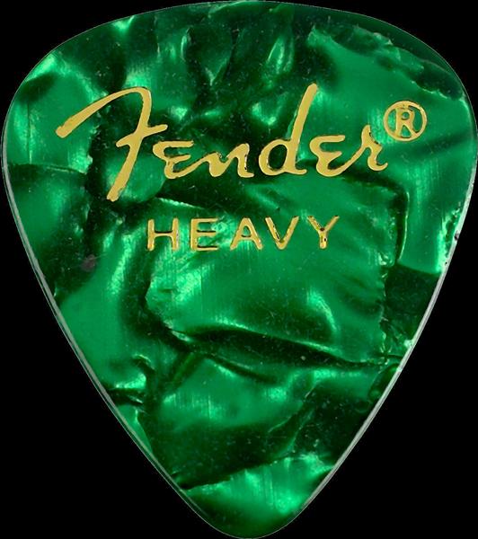Fender Premium Celluloid 351 Shape Picks, Heavy, Green Moto, 144-Pack