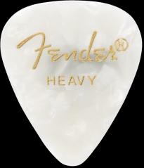 Fender Premium Celluloid 351 Shape Picks, Heavy, White Moto, 144-Pack