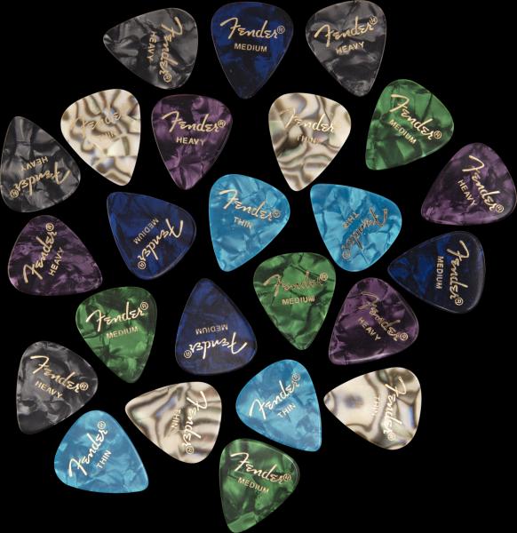 Fender 351 Shape Premium Picks -24 Count Pack, Multi-Color