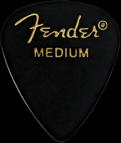 Fender Classic Celluloid, Black, 351 Shape, Medium, 144 Count
