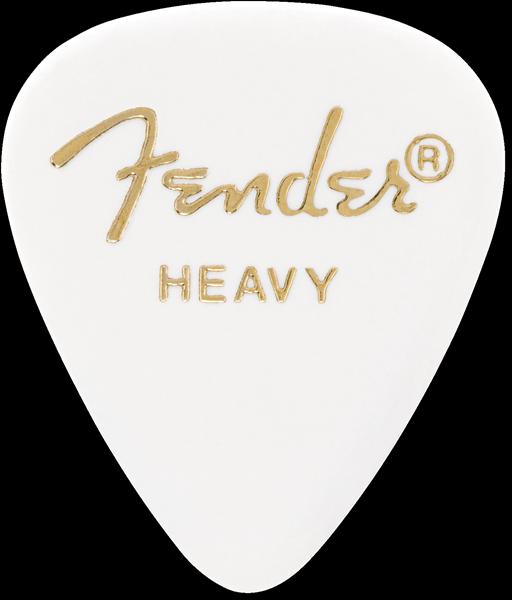 Fender Classic Celluloid, White, 351 Shape, Heavy, 144 Count