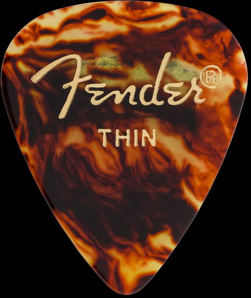 Fender Classic Celluloid, Tortoise Shell, 351 Shape, Thin, (144)
