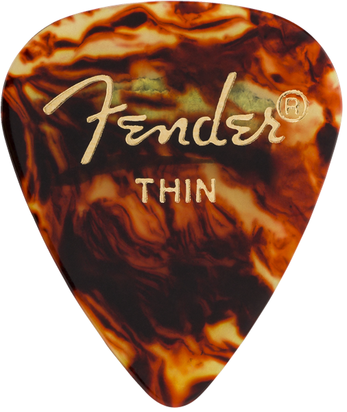 Fender Classic Celluloid, Tortoise Shell, 351 Shape, Thin, (144)
