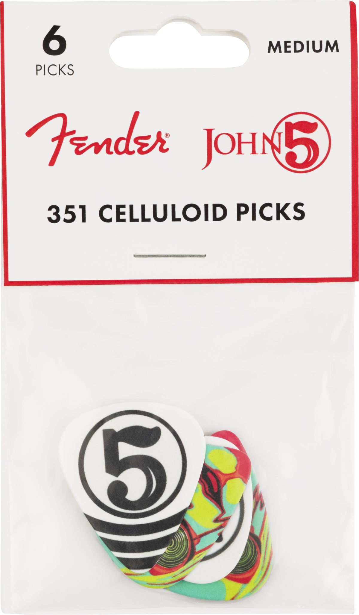 Fender John 5 351 Celluloid Picks (6 pack)