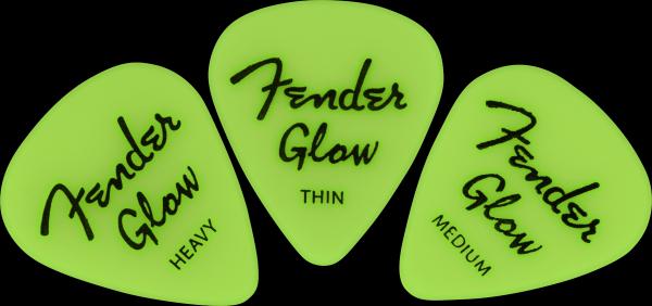 Fender Glow In The Dark 351 Picks, 12-Pack