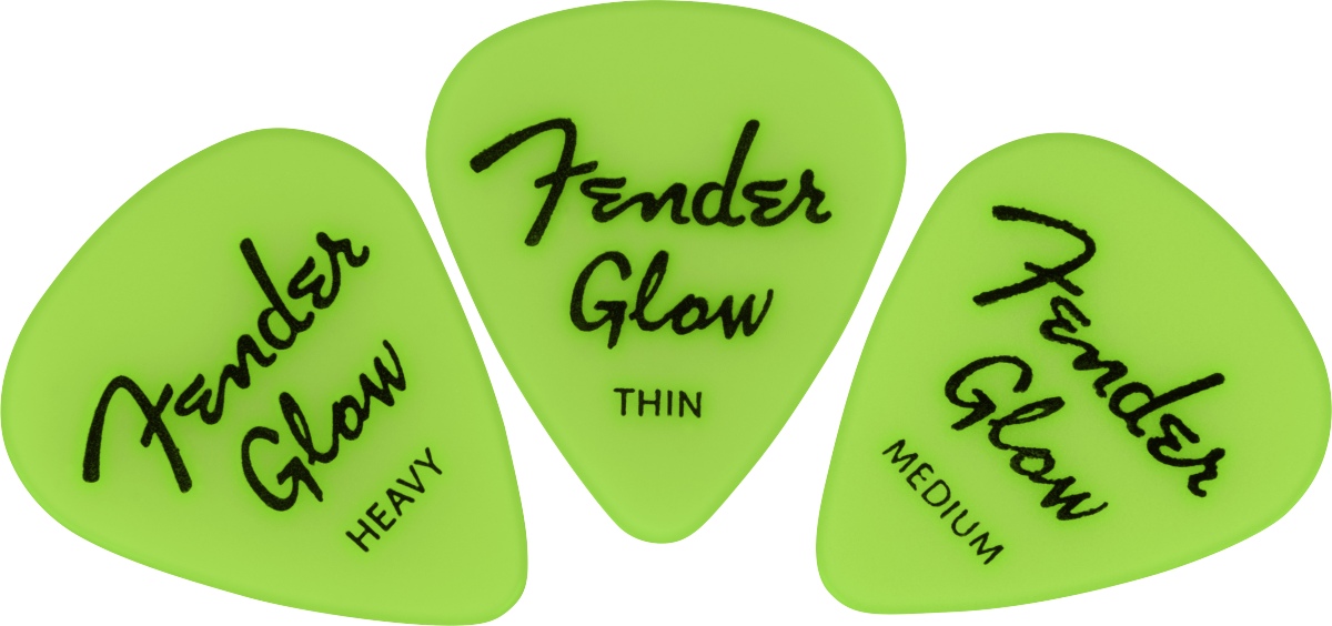 Fender Glow In The Dark 351 Picks, 12-Pack