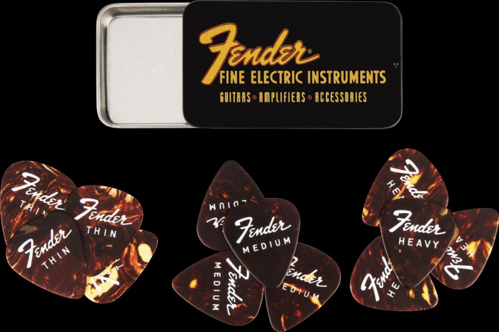 Fender Fender® Fine Electric Pick Tin - 12 Pack