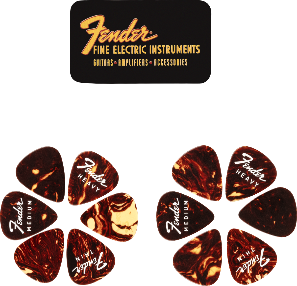 Fender Fender® Fine Electric Pick Tin - 12 Pack