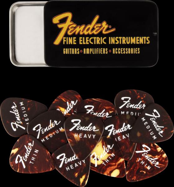 Fender Fender® Fine Electric Pick Tin - 12 Pack