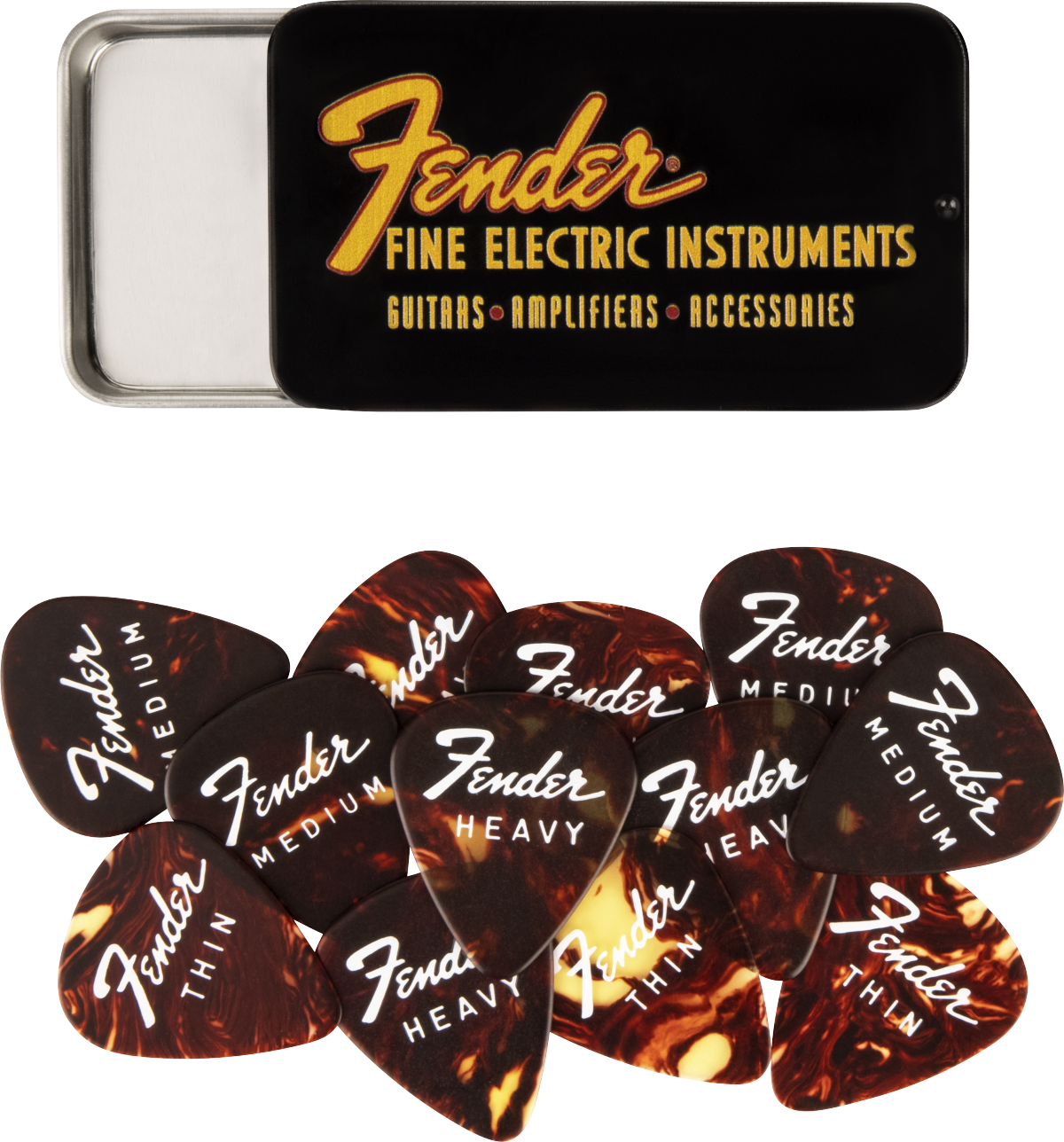 Fender Fender® Fine Electric Pick Tin - 12 Pack