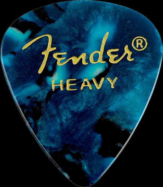 Fender Premium Celluloid 351 Shape Picks, Heavy, Ocean Turquoise, 12-Pack