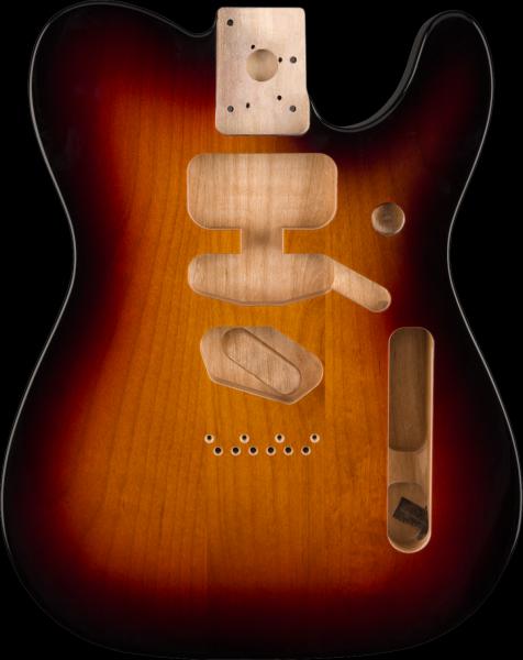 Fender Deluxe Series Telecaster® SSH Alder Body Modern Bridge Mount, 3-Color Sunburst
