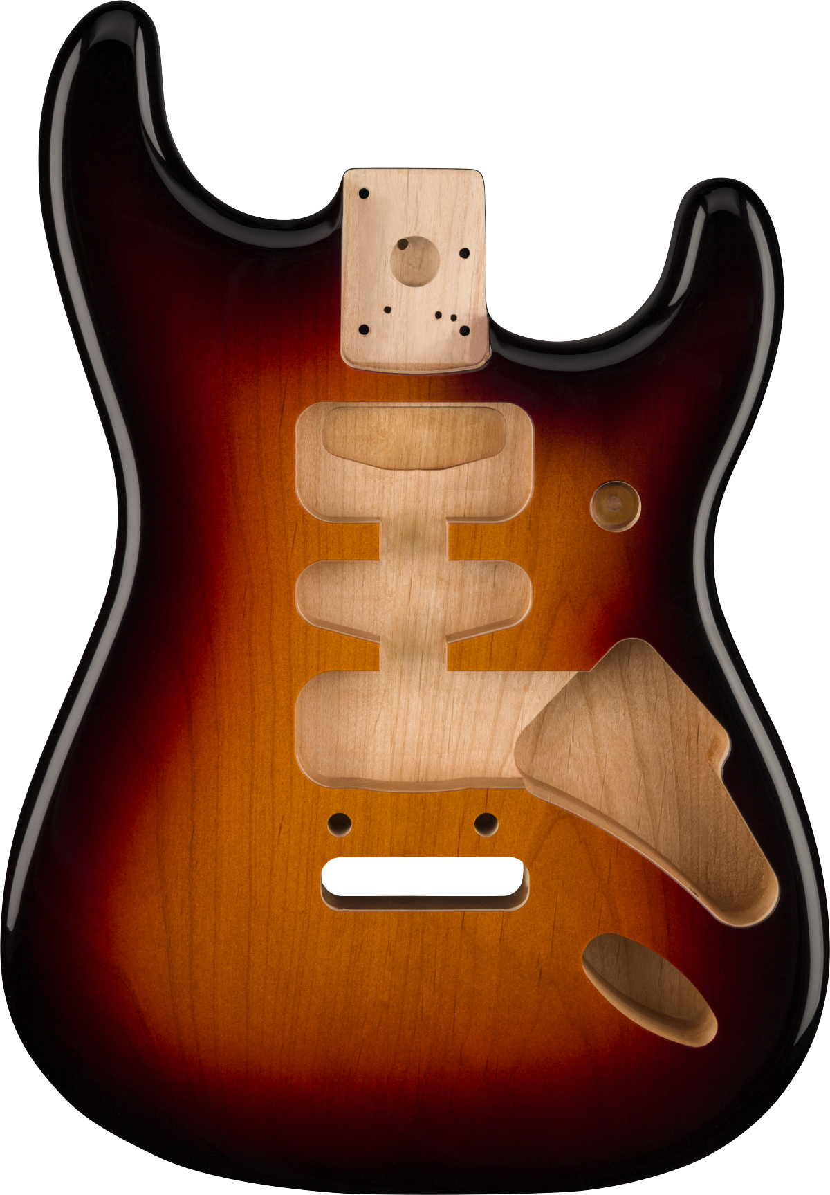 Fender Deluxe Series Stratocaster® HSH, Alder Body, 2-Point Bridge Mount, 3-Color Sunburst