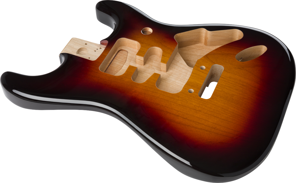 Fender Deluxe Series Stratocaster® HSH, Alder Body, 2-Point Bridge Mount, 3-Color Sunburst