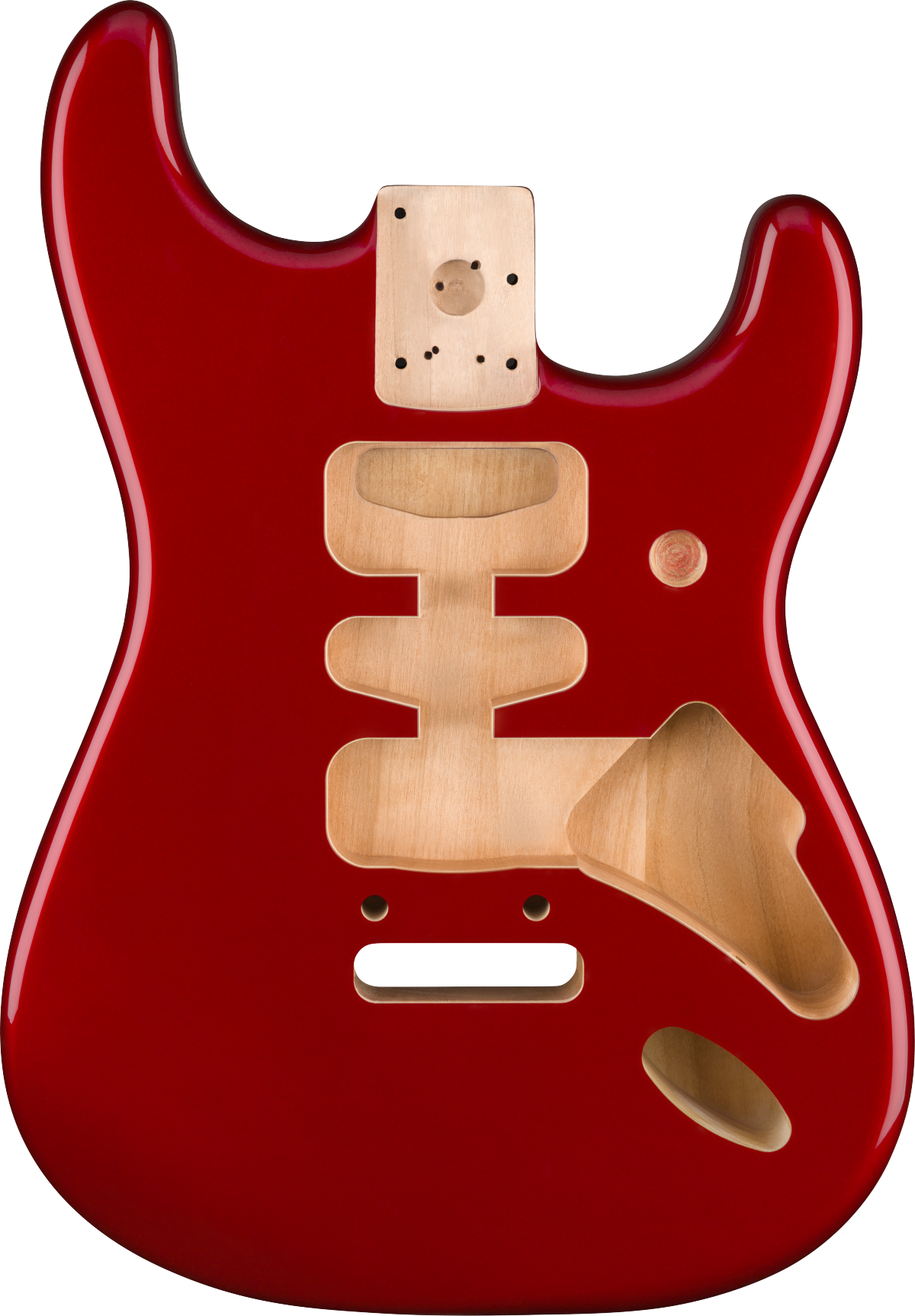 Fender Deluxe Series Stratocaster® HSH Alder Body 2 Point Bridge Mount, Candy Apple Red