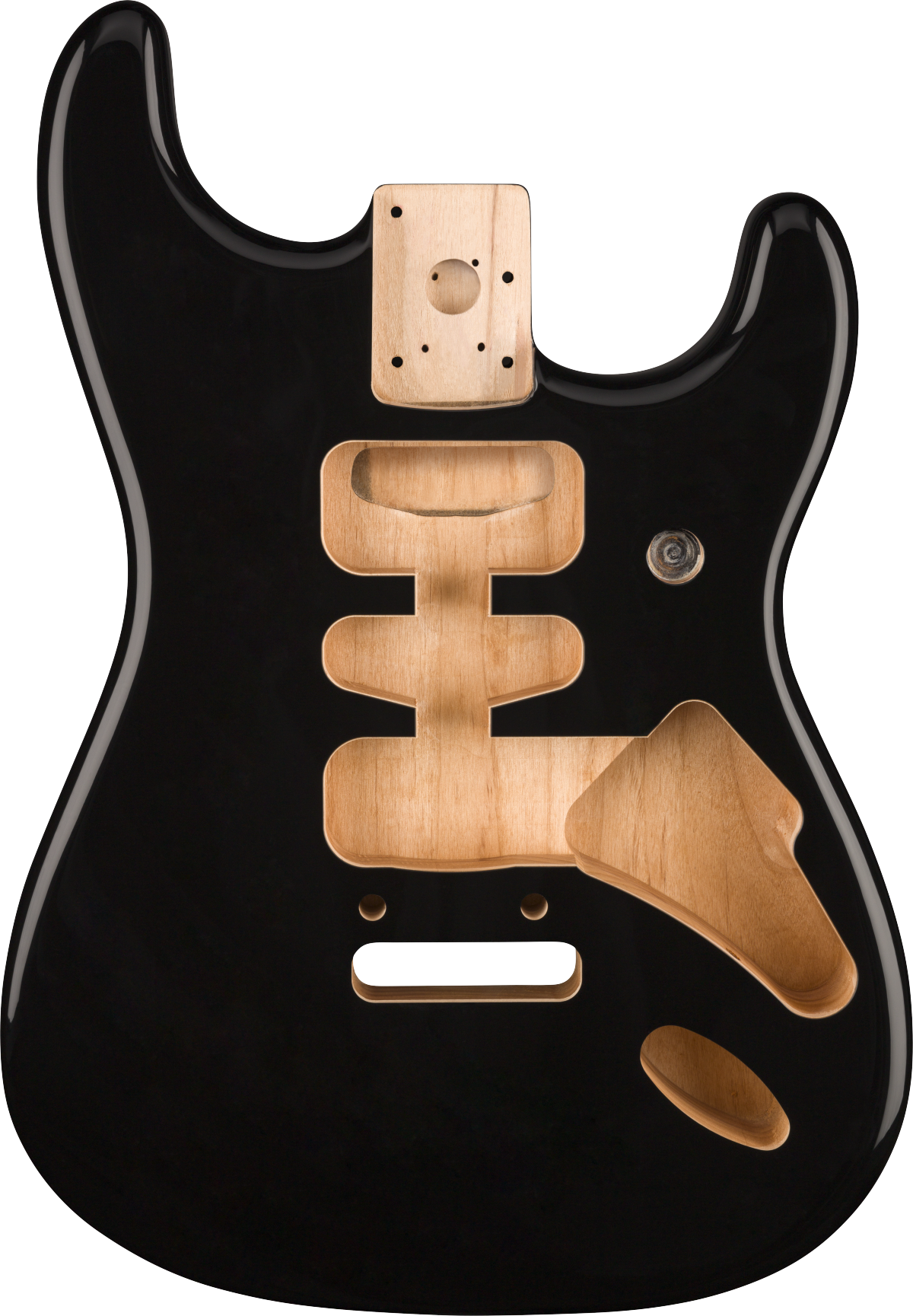 Fender Deluxe Series Stratocaster® HSH Alder Body 2 Point Bridge Mount, Black