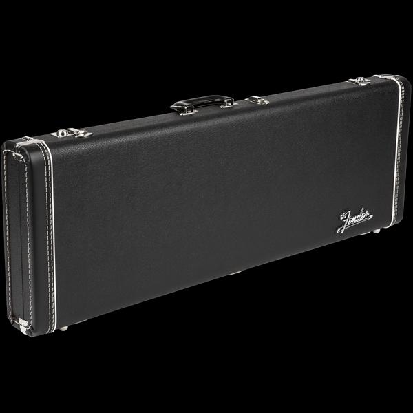 Fender G&G Deluxe Strat®/Tele® Hardshell Case, Left Handed, Black with Orange Plush Interior