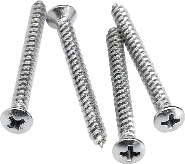 Fender Neck Mounting Screws (4) (Chrome)