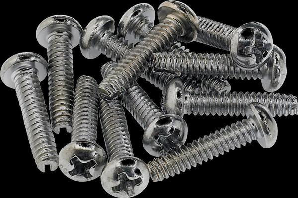 Fender Pickup and Selector Switch Mounting Screws (12) (Chrome)