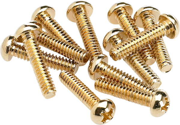 Fender Pickup and Selector Switch Mounting Screws (12) (Gold)