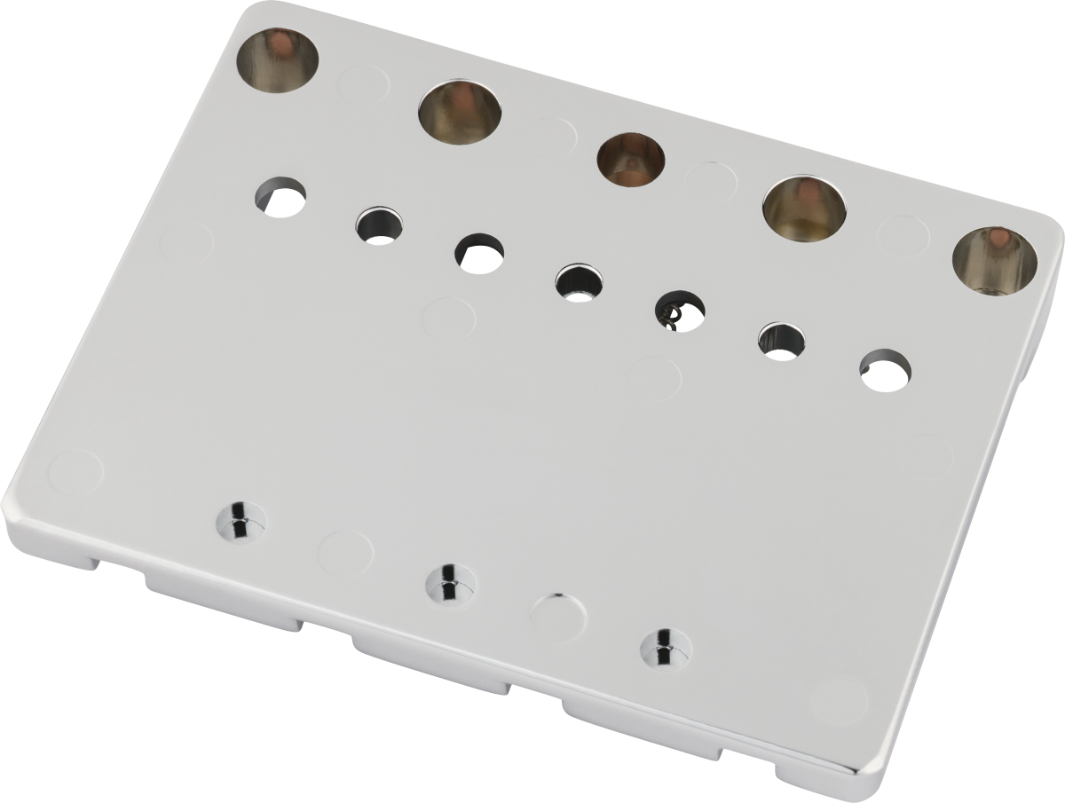 Fender Fender® HiMass™ String-Through 4-String Bass Bridge Assembly With Brass Saddles, Chrome