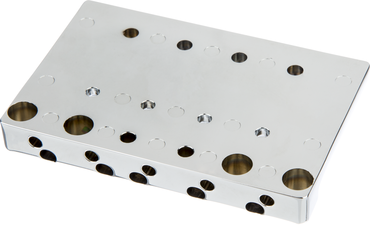 Fender Fender® HiMass™ 5-String Bass Narrow Bridge Assembly With Brass Saddles, Chrome