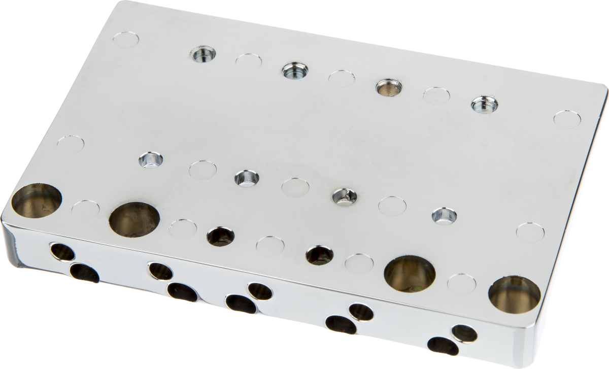 Fender Fender® HiMass™ 5-String Bass Wide Bridge Assembly With Zinc Saddles, Chrome