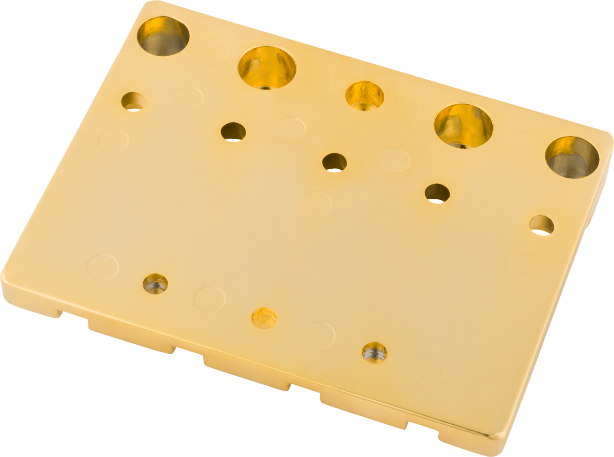 Fender Fender® HiMass™ 4-String Bass Bridge Assembly With Zinc Saddles, Gold