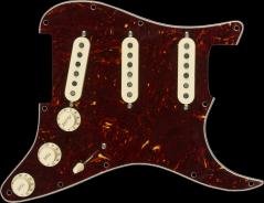 Fender Pre-Wired Strat Pickguard, Tex-Mex SSS, Tortoise Shell 11 Hole PG