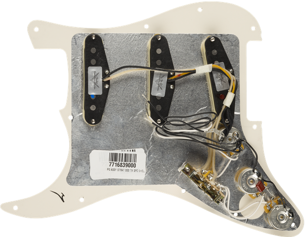 Fender Pre-Wired Strat Pickguard, Custom Shop Texas Special SSS, Tortoise Shell 11 Hole PG