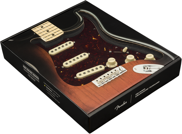 Fender Pre-Wired Strat Pickguard, Custom Shop Texas Special SSS, Tortoise Shell 11 Hole PG