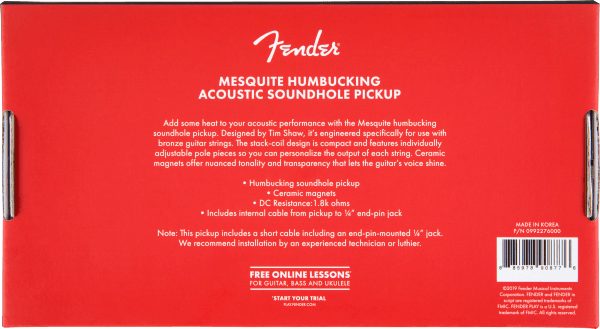 Fender Mesquite Humbucking Acoustic Soundhole Pickup