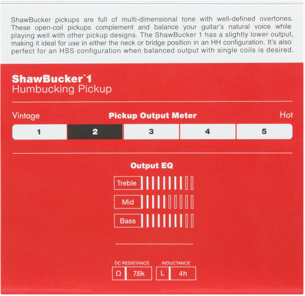 Fender ShawBucker™ 1 Pickup, Zebra