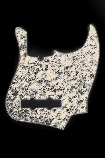Fender Pickguard, Jazz Bass®, 10-Hole Mount, Aged White Pearl, 4-Ply