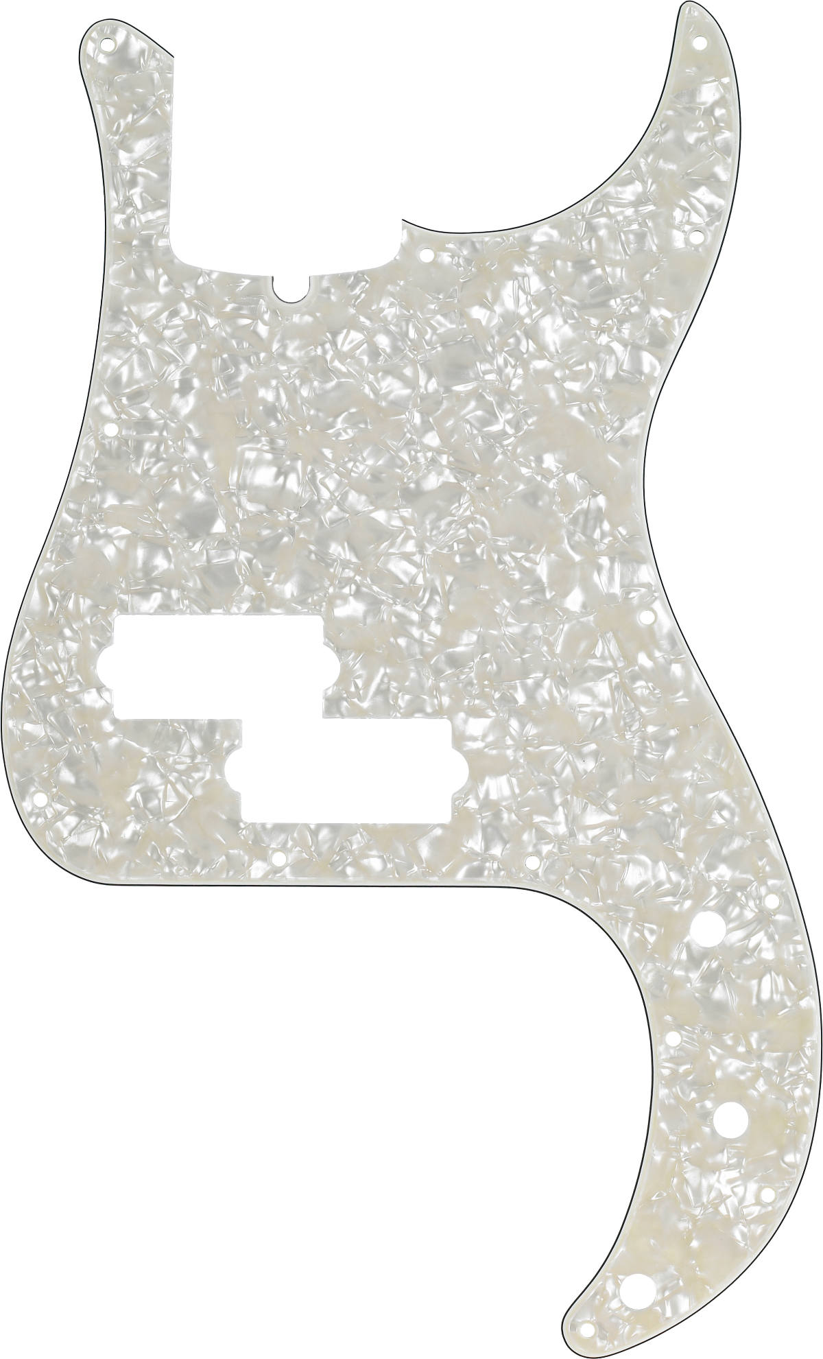 Fender Pickguard, Precision Bass® 13-Hole Mount with Truss Rod Notch, White Pearl, 4-Ply