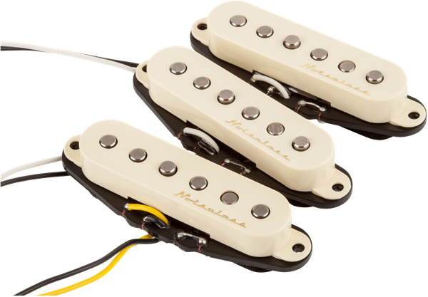 Fender Vintage Noiseless™ Strat® Pickups, (3), Aged White