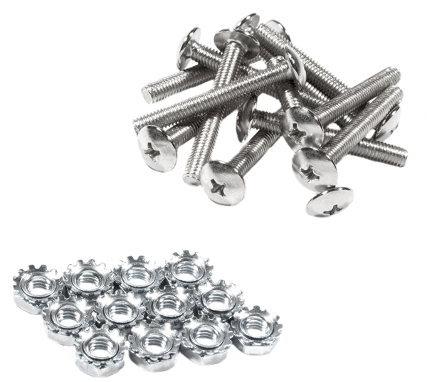 Fender Pure Vintage Chassis Mounting Screws/Nuts, Tweed Era Amps, Dozen