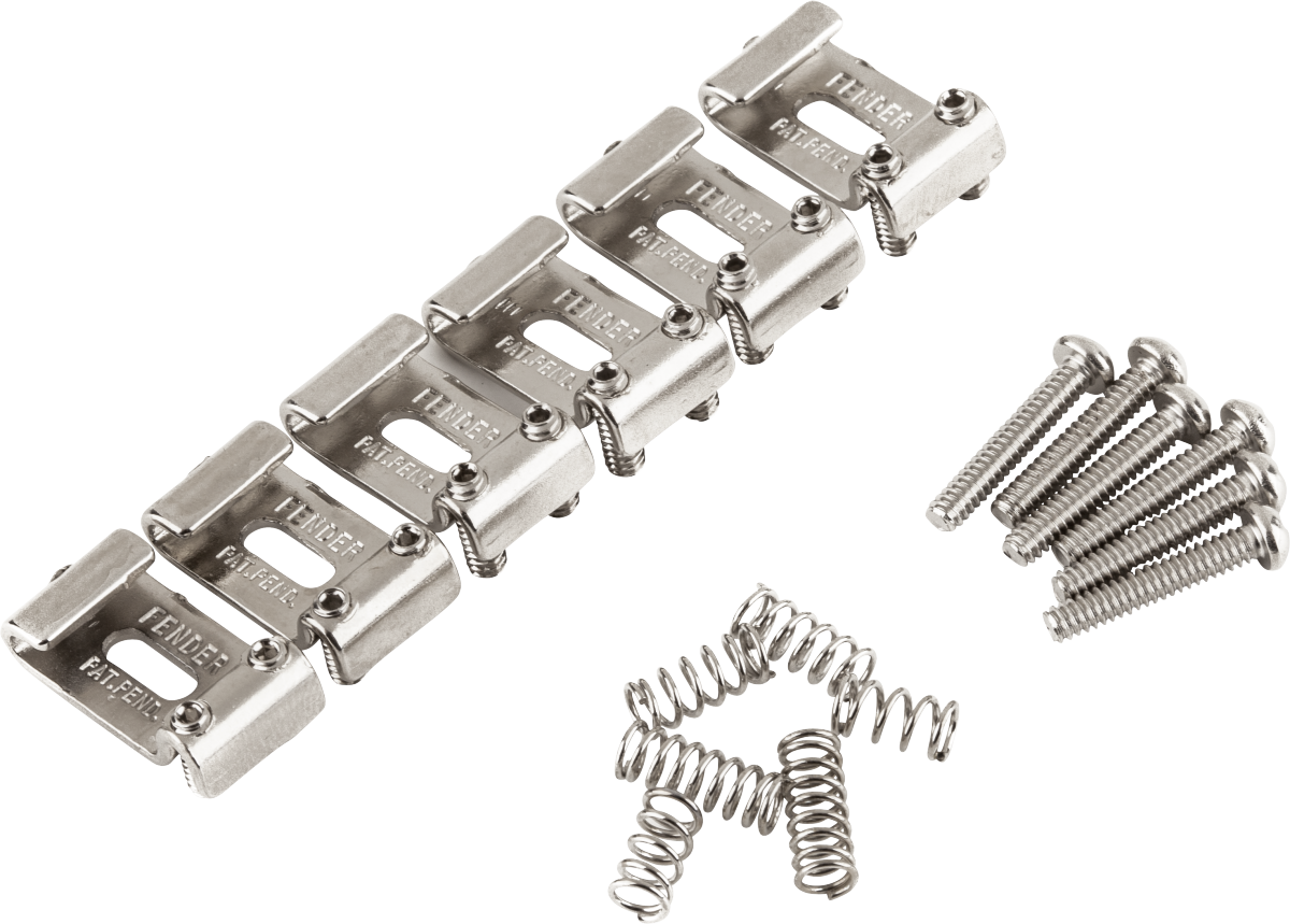 Fender Pure Vintage Stratocaster® "Pat. Pend." Saddle Kit, Nickel-Plated
