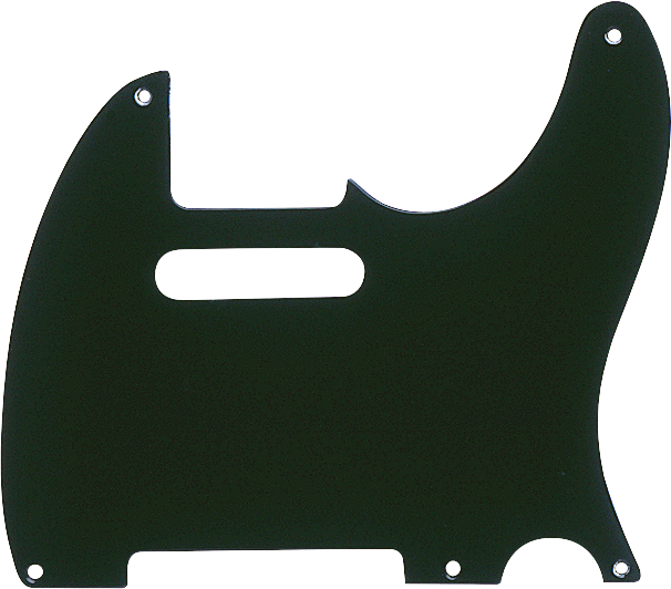 Fender Pickguard, Telecaster®, 5-Hole Mount, Black, 1-Ply