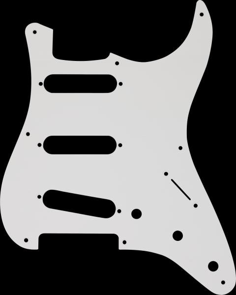 Fender Pickguard, Stratocaster® S/S/S, 8-Hole Mount, White, 1-Ply