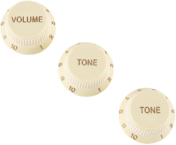 Fender Stratocaster® Soft Touch Knobs, Aged White