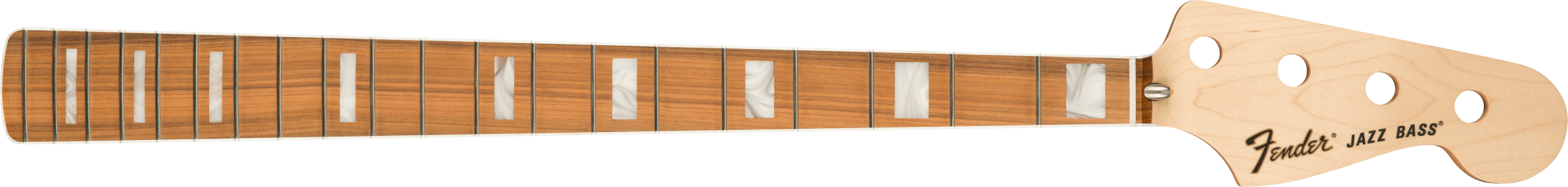Fender Classic Series 70's Jazz Bass® Neck, 20 Medium Jumbo Frets, Block Inlay, Pau Ferro