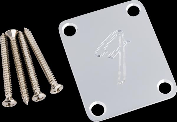 Fender 4-Bolt Vintage-Style Neck Plate "F" (Chrome)