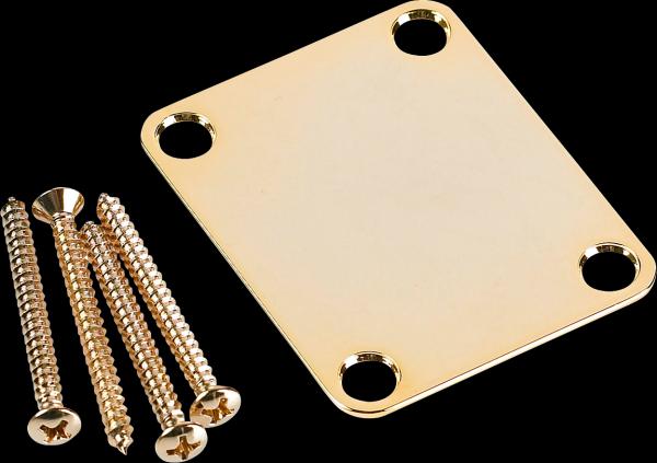 Fender 4-Bolt Vintage Neck Plate "Plain" (No Serial Number or Logo) (Gold)